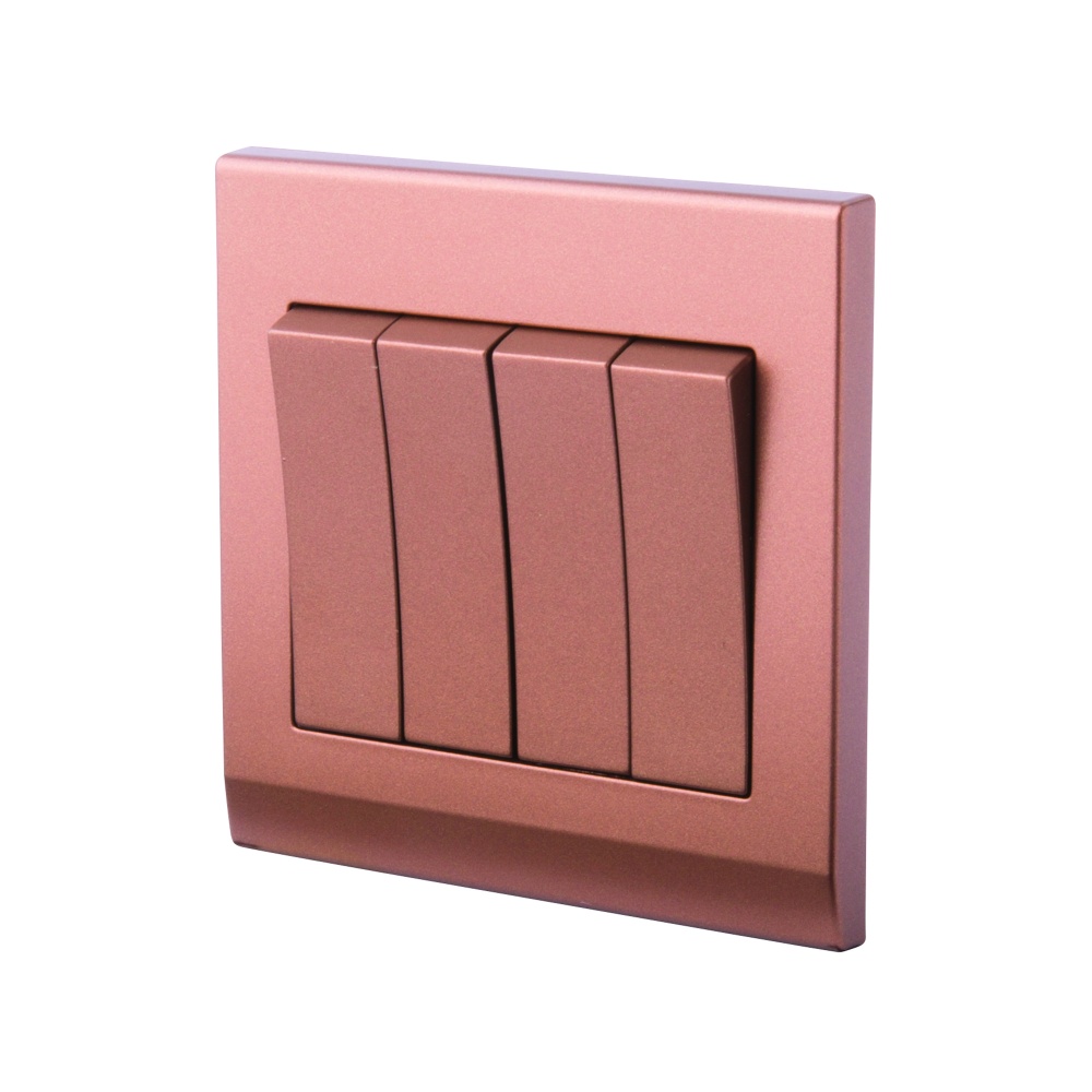 Simplicity Mechanical Light Switch 4 Gang Copper/Bronze RetroTouch